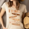 thumbnail image 4 of I Teach Love and Kindness Shirt – Teacher Crayon Graphic Tee, Graphite Heather, Size M, 4 of 6