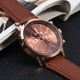 thumbnail image 4 of Reloj de pulsera redondo analógico de cuarzo para mujer y niña de moda (café), 4 of 8