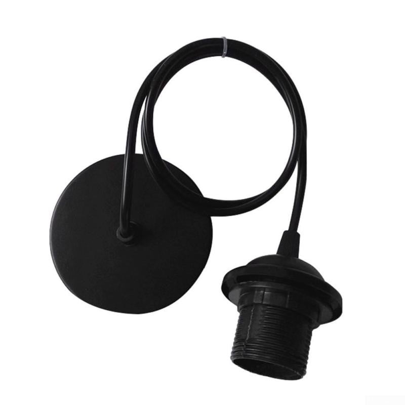 Premium Fabric Flex Cable Plug In Pendant Set Lamp Light Kit With Free Bulb 