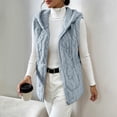thumbnail image 6 of Luvrsol Women V Neck Open Front Fleece Sleeveless Vest Lightweight Casual Layering Waistcoat Gilet S-3XL, 6 of 9