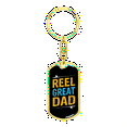 thumbnail image 4 of Reel Great Dad Fishing Stainless Steel or 18k Gold Premium Swivel Dog Tag Keychain, 4 of 8