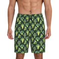 thumbnail image 1 of Fotbe Broccoli 3 Pantalones Cortos de Pijama para Hombre, Ropa de Dormir, Pantalones de Pijama Cortos para Hombre-Small, 1 of 6