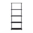 thumbnail image 3 of Furinno Rata 6-Tier Industrial Multipurpose Flat Base Shelf Display Rack with Metal Frame, Wide, Marble White, 3 of 5
