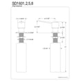 thumbnail image 4 of Kingston Brass SD1608 Distributeur de Savon et Lotion - Nickel Satiné, 4 of 4