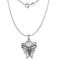 thumbnail image 3 of 1 3/8 inch Sterling Silver Filigree Butterfly Necklace for Women Diamond-Cut Oxidized finish 16 inch BX_19, 3 of 4