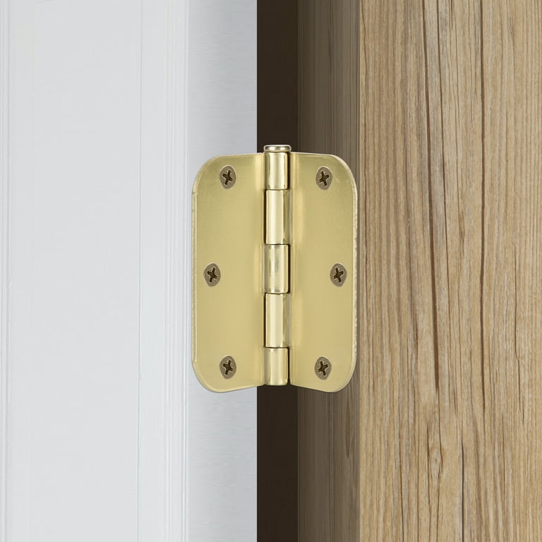 Round Corner Desk Lock Brass