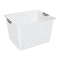 thumbnail image 1 of Sterilite Deep Ultra Plastic Storage Baskets w/ Handles, White, 36 Pack, 1 of 7