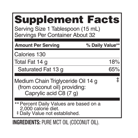 SlimFast Keto MCT Oil, 16 Fl Oz Bottle, 32 Servings