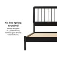 thumbnail image 5 of Walker Edison Mid-Century Modern Slatted Solid Wood Queen Bedframe, Black, 5 of 16