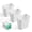 White, variant on JOYMOOP Slim Trash Can 3-Pack, 2.2 Gallon Plastic Wastebasket for Bathroom, Bedroom, Office, Kitchen with 4 Rolls Bags, White