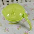 thumbnail image 2 of Suction Baby Bowls with Spoon Toddler Kids Spill Proof Solid Feeding Set(Green), 2 of 4