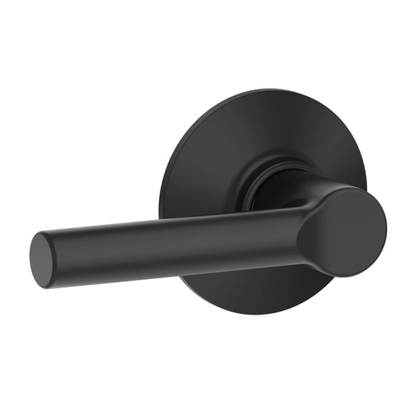 Palanca de puerta SCHLAGE F10VBRW622 con cerradura de paso negra mate