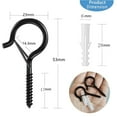 thumbnail image 3 of Ganchos de tornillo para colgar luces de cadena al aire libre, 30 ganchos Q-Hanger con hebilla de seguridad, ganchos de techo atornillados para colgar plantas, 3 of 5