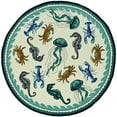 thumbnail image 2 of 2'x3' Ivory or Teal Polypropylene Accent Rug, 2 of 3