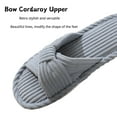 thumbnail image 6 of BERANMEY Comfy Slippers for Women Memory Foam House Bedroom Shoes Corduroy Bow Crossbands Slide Slipper Shoes Open Toe Slip On Sole Slippers SoftTrendy Gift Slippers, 6 of 9