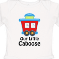 thumbnail image 4 of Inktastic Train Our Little Caboose New Baby Boys or Girls Long Sleeve Baby Bodysuit, 4 of 5