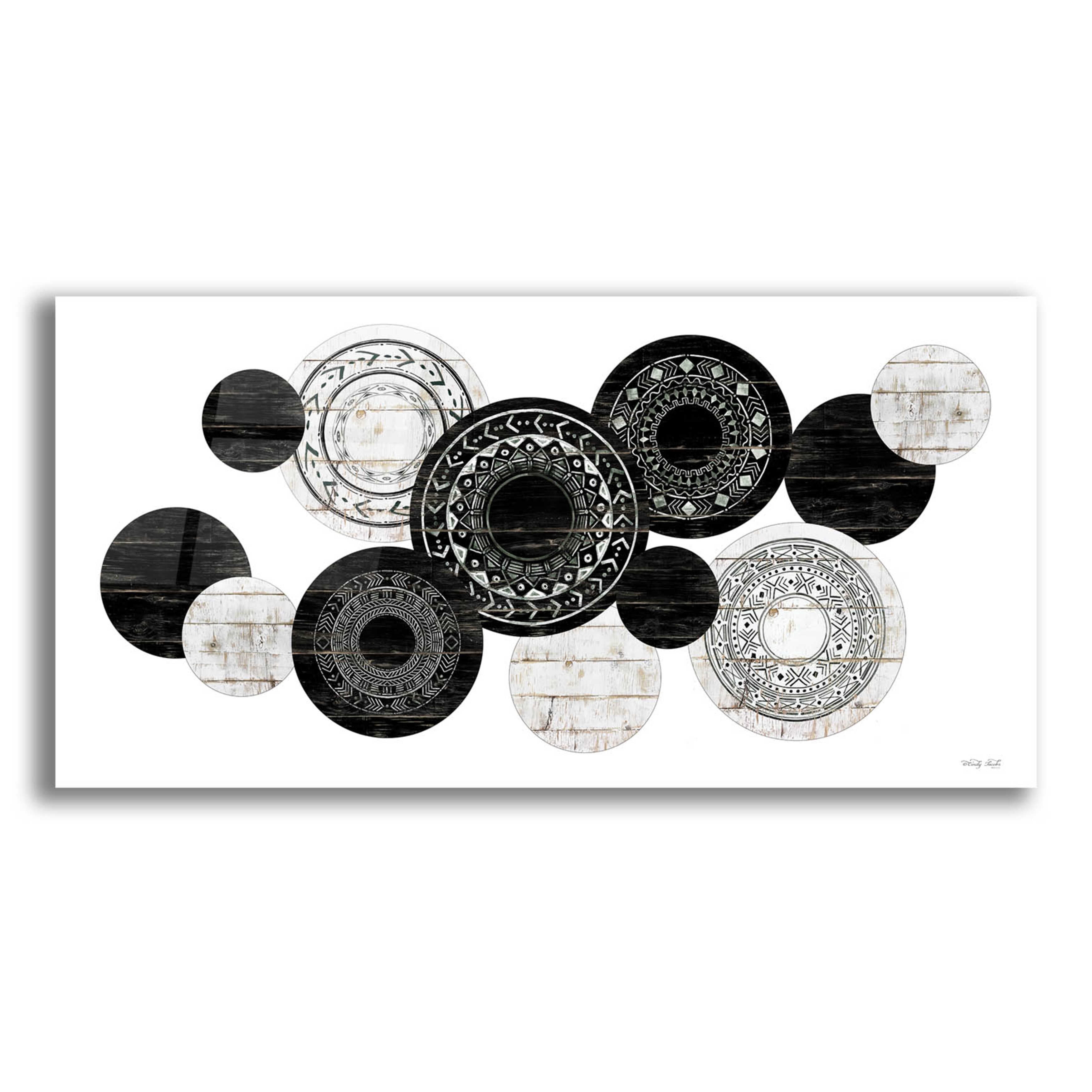 Epic Art 'Textured Circles' by Cindy Jacobs, Acrylic Glass Wall Art, 24 ...