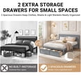 thumbnail image 3 of PAPROOS Full Bed with Storage, Full Size Bed Frame with 2 Under-Bed Drawers, Wood Platform Bed Frame with Headboard, Space Saving, No Box Spring Needed, Gray, 3 of 9