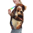 thumbnail image 2 of Sikiie Cartoon Happy Cute Puppy Women's Casual Hoodies Long Sleeve Lightweight Pullover Tops Loose Sweatshirt-Medium, 2 of 7