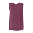 thumbnail image 3 of TYGHBN New V Neck Sleeveless Solid Color Vest T Shirt Border Foreign Trade Casual Women's Wear Top and Shorts Set for Women Apparel Bra Polyester Top Women Leather Tube Top Crop Top Petite Leotard, 3 of 3
