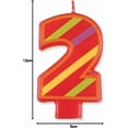 thumbnail image 2 of Bougie d'Anniversaire Décorative à Rayures Numéro 2, 2 of 2