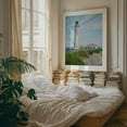 thumbnail image 3 of Cap-des-Rosiers Lighthouse, Gaspé - Gaspé Québec Canada Photography Lighthouse Coast Ocean Scenic Landscape Coastal Travel Poster Oak Framed Wall Art Print 11 x 14 inches, 3 of 12