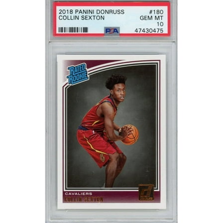 Graded 2018-19 Panini Donruss Collin Sexton #180 Rookie RC Basketball Card PSA 10 Gem Mint