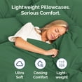 thumbnail image 4 of CGK Linens Extra Soft Pillowcases Set of 4 - King Size Hotel Luxury Breathable & Cozy 4-Piece Pillow Covers, Emerald Green, 4 of 7