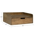 thumbnail image 2 of Kate and Laurel Wood Floating Shelves, Set of 1, 12 in x 18 in, Rustic Brown, 2 of 8