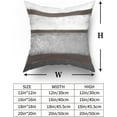 thumbnail image 6 of Dark Brown Pillow Covers 16x16 Set of 2 Light Grey Gray White Modern Abstract Art Striped Throw Pillows FarmhouseOutdoor Decorative Pillowcase Cotton Square Cushion Cover for Home Couch Bed, 6 of 6