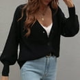 thumbnail image 2 of Vedolay Long Cardigans for Women Knitted Regular Fit Full Zip Cardigan Sweater Black,M, 2 of 5