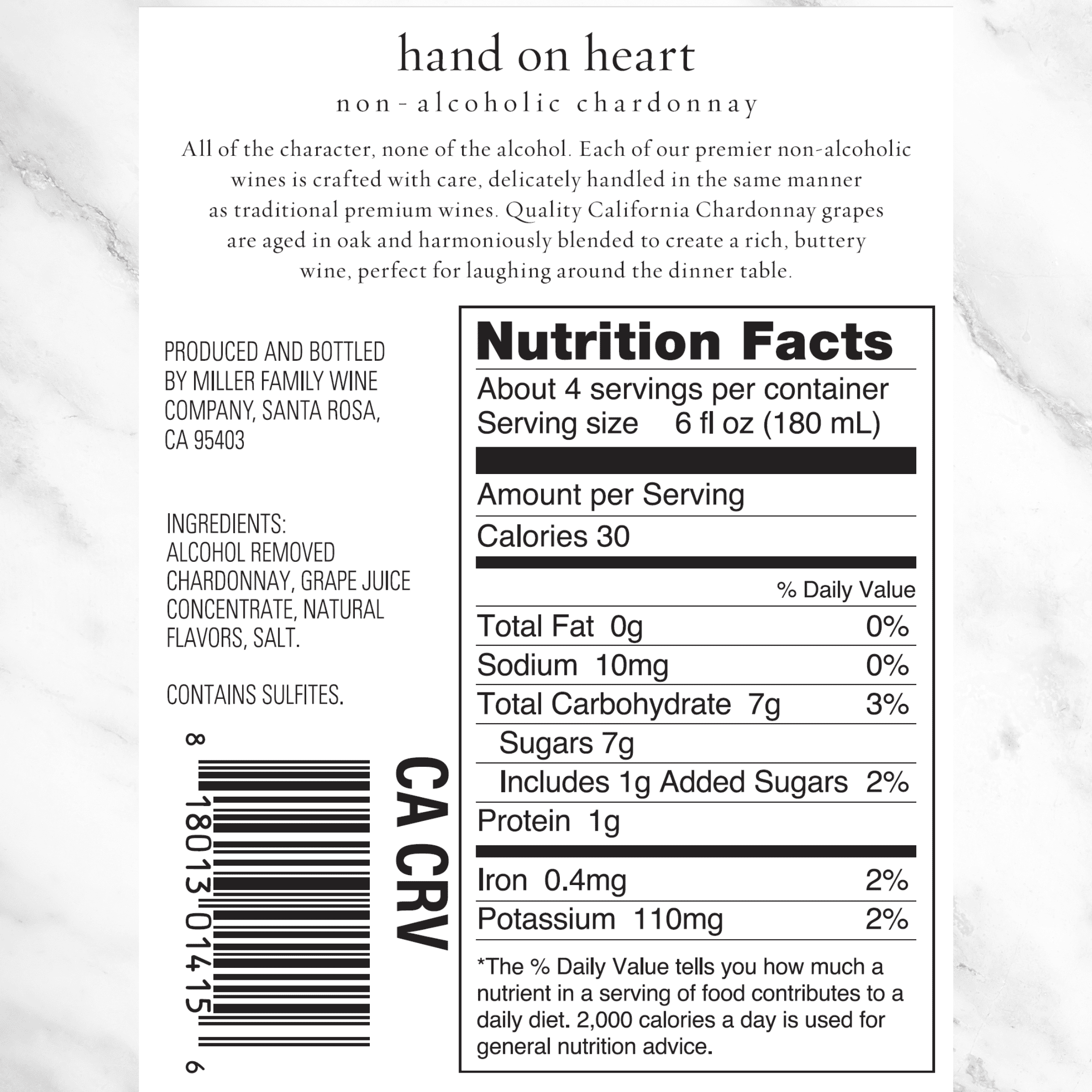 Hand on Heart Varietals Alcohol-Removed  4-Pack (750ml)