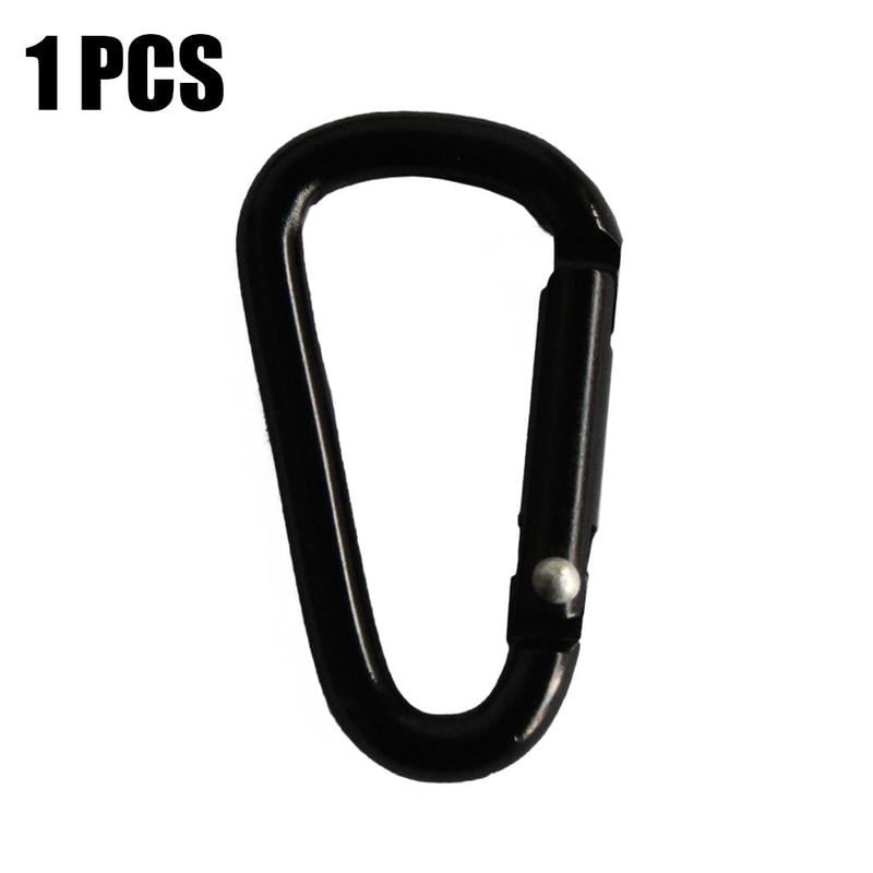 1/5/10pcs  Black D Shaped Aluminum Alloy Carabiner Hook Key chain Outdoor Tool 