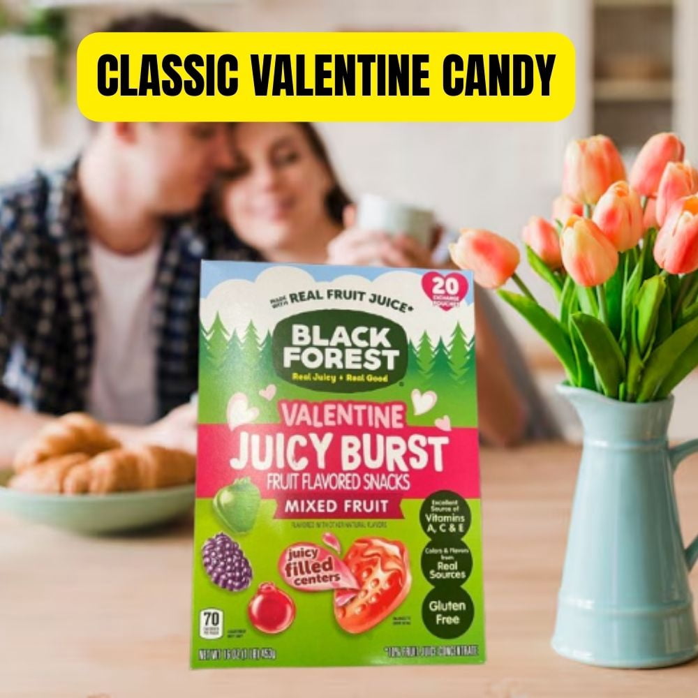 Juicy Filled Fruit-Flavored Snack Pouches, Mixed Fruit, Gluten-Free, Excellent Source of Vitamins A, C & E, 16 Pouches with LaPrima Morceau Bonbon Bonus