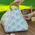 thumbnail image 5 of Outdoor Packable Picnic Blanket with Zipper, 2-in-1 Tote Beach Picnic Blanket & Insulated Cooler Bag, Waterproof Sandproof Thick Cushion Picnic Mat, for Hiking Camping Travel, 5 of 7