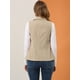 thumbnail image 5 of Chaqueta con cremallera y bolsillos sin mangas Anorak Utility Chaleco para mujer Caqui XL, 5 of 6