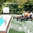 thumbnail image 2 of 5x8ft Outdoor Rug, Reversible Plastic Patio Rug Waterproof, Indoor Outdoor Carpet Clearance, Portable Small Area Carpet for Patio Deck Balcony Pool RV Camping Beach Picnic, Green, 2 of 7