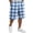 DD22_Light Blue, variant on Resicozy Mens Plaid Shorts Casual Fashion Shorts Summer Beach Elastic Waist Drawstring Shorts with Pockets Green 2XL