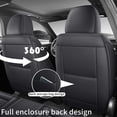 thumbnail image 3 of 2004 for Suzuki Forenza Seat Cover, Faux Leather 5 Piece Full Set Waterproof Beautify Interior, Black Car Seat Covers, Beautify the Interior of Old Cars, 3 of 9