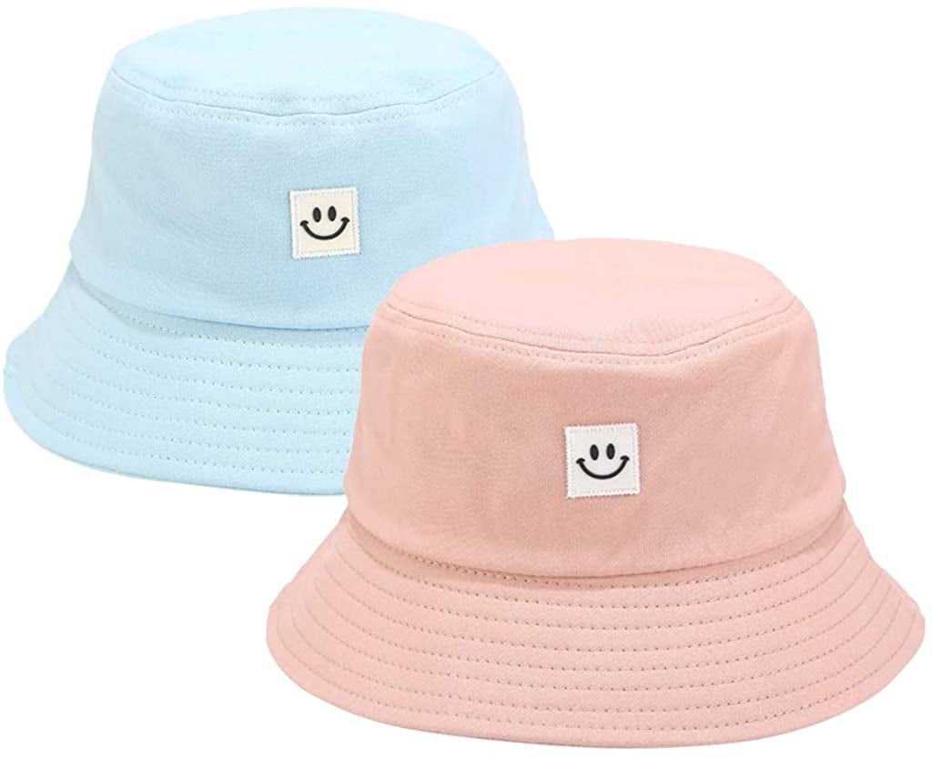 Bucket Hats for Women Travel Beach Sun Hat Beach Sun Smile Hat Outdoor Cap Unisex White Bucket Hat Summer Travel Bucket Cap 