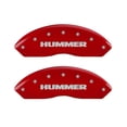 thumbnail image 3 of MGP 4 Caliper Covers Engraved Front & Rear Hummer Red finish silver ch Fits select: 2006-2009 HUMMER H3, 2009 HUMMER H3T, 3 of 3