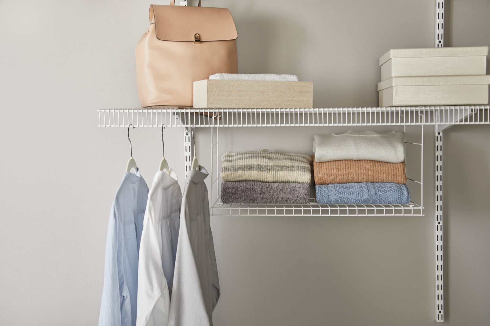 Rubbermaid 24 In Universal Closet Steel Wire Added Storage Hanging Shelf,  White, 1 Piece - Kroger