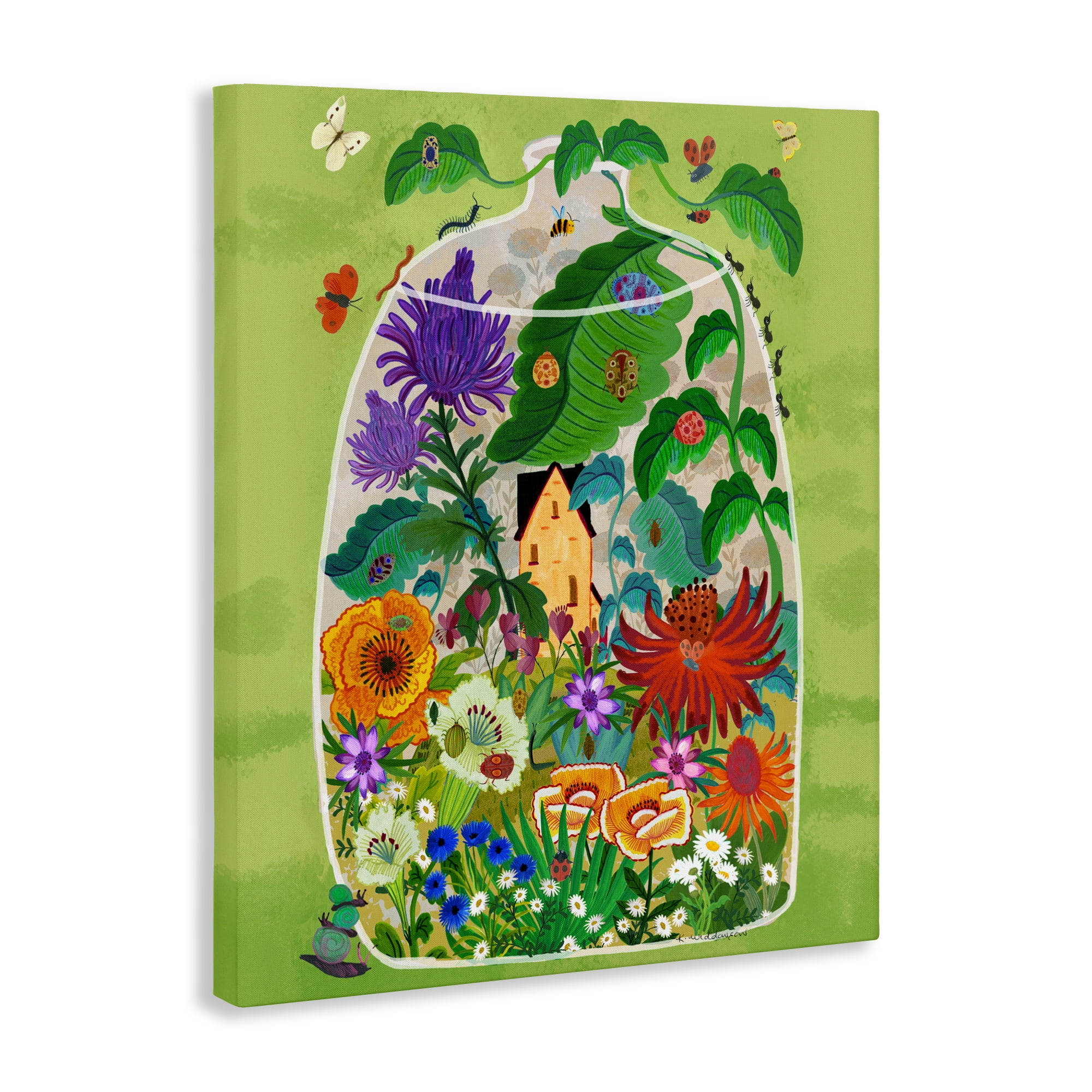 Stupell Industries Terrarium Bug Garden Canvas Wall Art, design by Kay Widdowson