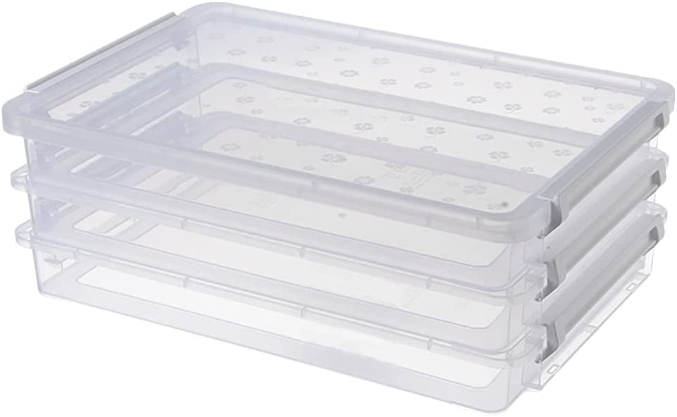 Transparent File Box Clear File Storage Box 2 Tier Stackable Document