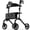 Black, variant on VOCIC Lightweight Rollator Walker with Seat for Seniors, 8" All-Terrain Wheels, 300 lbs Capacity, Aluminum, Blue