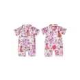 thumbnail image 2 of BemeyourBBs Baby Girls Birthday Pajamas, Short Sleeve Bow Cake Print Jumpsuit, 2 of 9