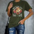 thumbnail image 2 of Camiseta de verano de manga corta verde OD para mujer, transpirable, holgada, con cuello redondo y estampado de letras, 2 of 6