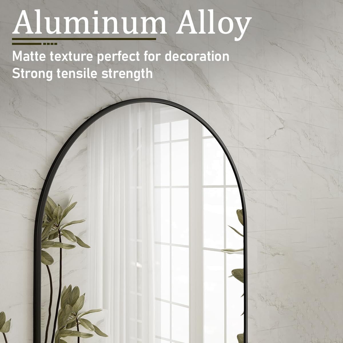 Anyrose 30"x 17" Oval Bathroom Mirror Wall Mirror, Black