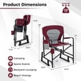 thumbnail image 3 of Goplus Chaise Berçante d'Extérieur pour Adultes avec Deux Ressorts, Dossier Rembourré, Rouge, 3 of 10