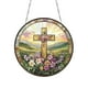 thumbnail image 2 of Atrapasueños de Flores, Vitral de Imitación, Colgante de Ventana, Arte de Pared de Cristo, Versículo Bíblico Religioso, Regalo, 2 of 6
